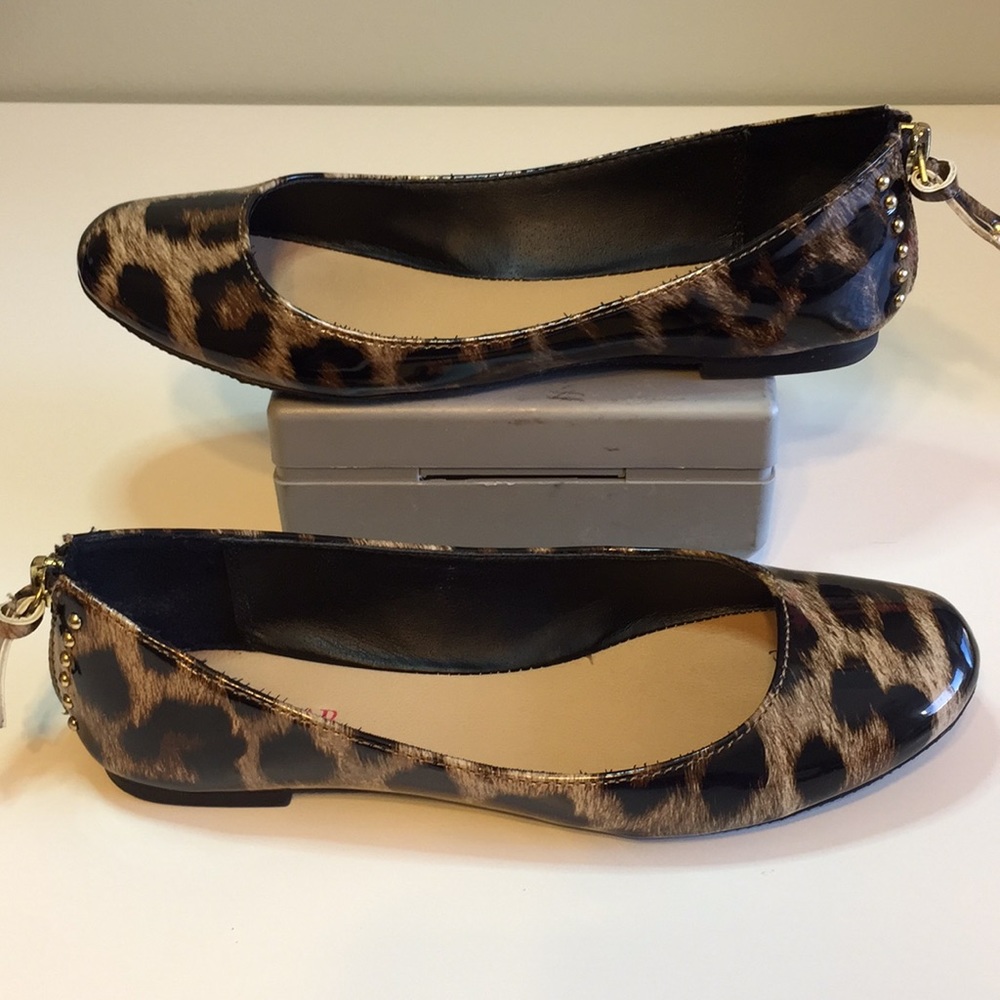 JustFab Leopard Print Ballet Flats